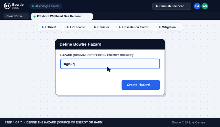 Step 1: Defining the Hazard in Bowtie RISK